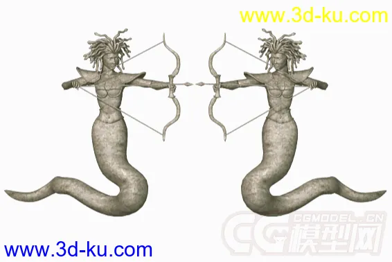 九头蛇美杜莎雕像模型下载的图片1