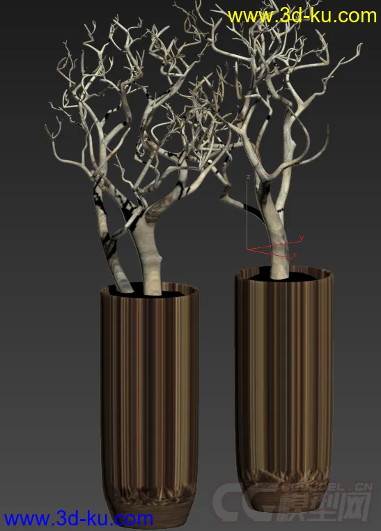 枯树盆栽装饰品模型的图片2