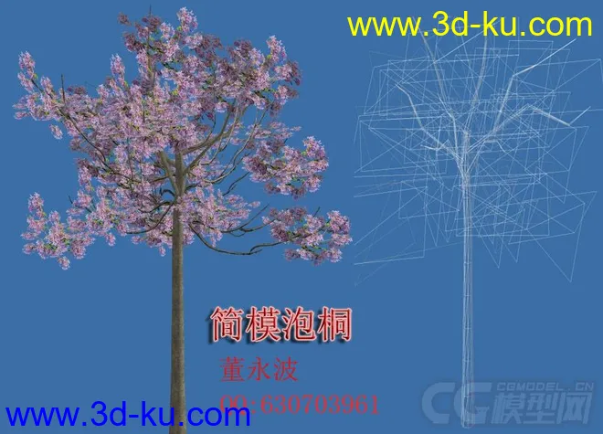 泡桐树低模模型的图片1