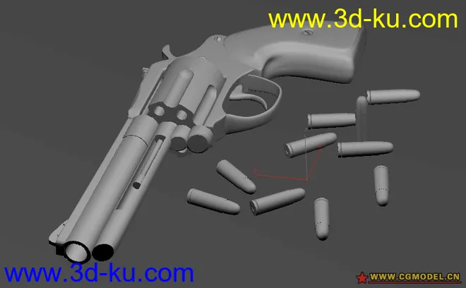 [纸仙儿 纸模型]3D 011(1)手枪和子弹的图片1