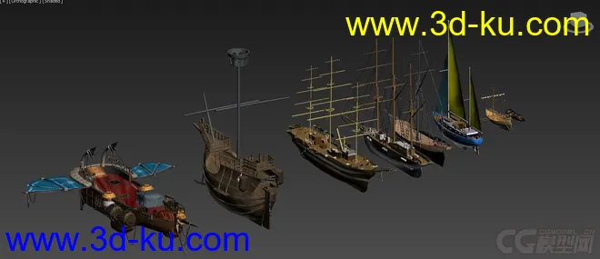 各种木船，飞船，大船，小船，超精细船模型，船集合的图片20
