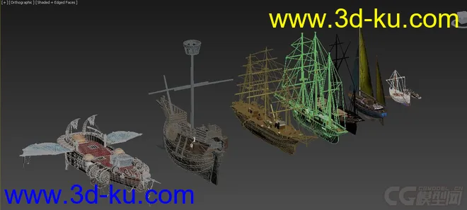 各种木船，飞船，大船，小船，超精细船模型，船集合的图片21