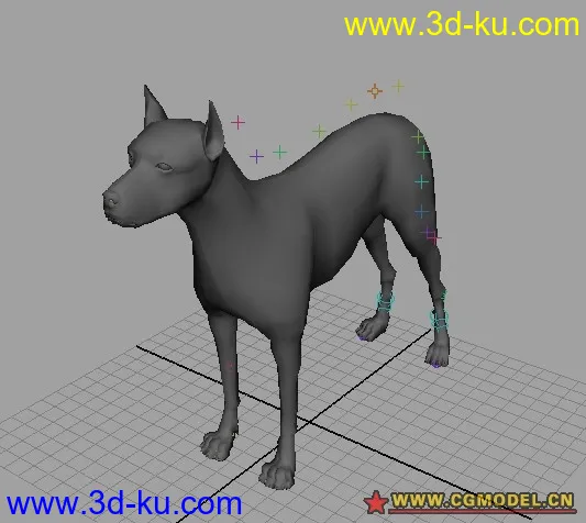 小狗狗，有骨骼和绑定，和直接做动画的模型的图片1