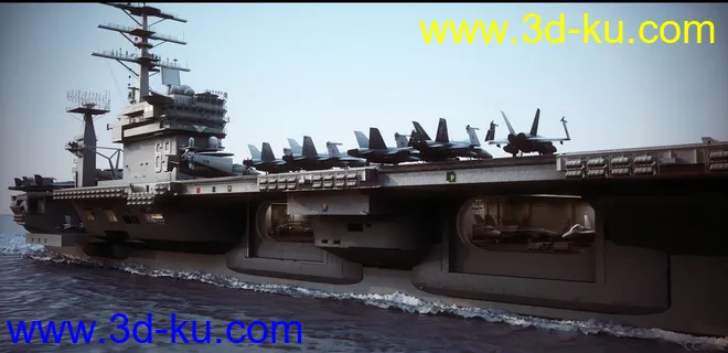 精品模型—精致航空母舰群 海上导弹驱逐舰 航空母舰加油船 武装反恐军舰 海上运输舰的图片3
