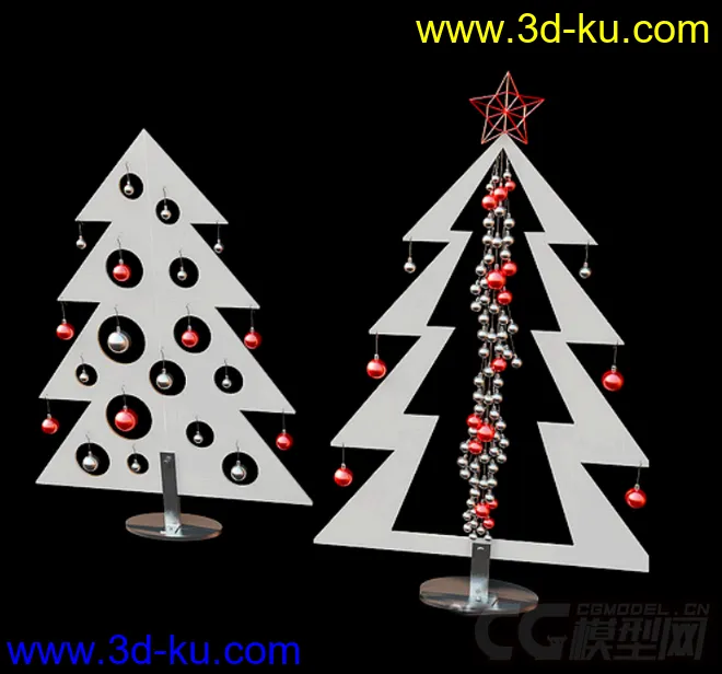 一棵可爱的圣诞树模型 圣诞节快到了的图片1