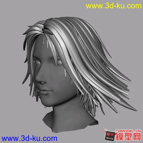 最终幻想：尤娜 头部精模模型的图片1