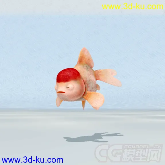 卡通金鱼，人偶金鱼；绑定非常细致；模型的图片4