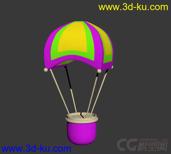 降落伞 热气球 羽毛球模型的图片1