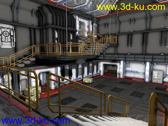 科幻系列——太空站 未来监控室 未来火星空间站 科幻补给屋 太空休息房 太空仓库模型的图片2