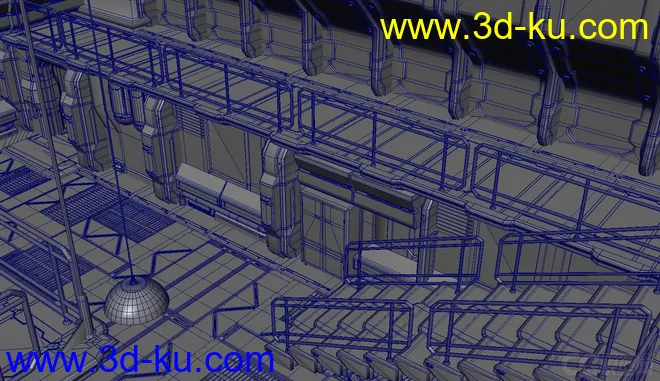 科幻系列——太空站 未来监控室 未来火星空间站 科幻补给屋 太空休息房 太空仓库模型的图片6