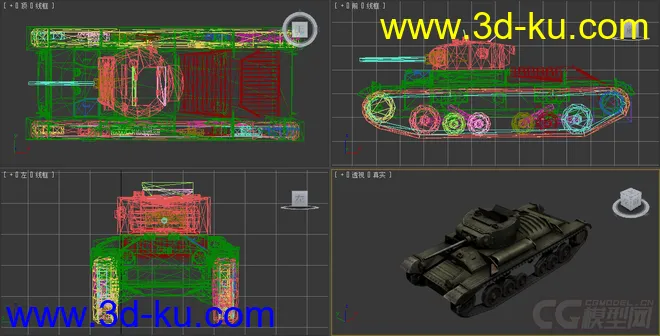 [全套军事模型]中型坦克系列独立分包Obj+贴图+MAX2012下载（不断更新）的图片14