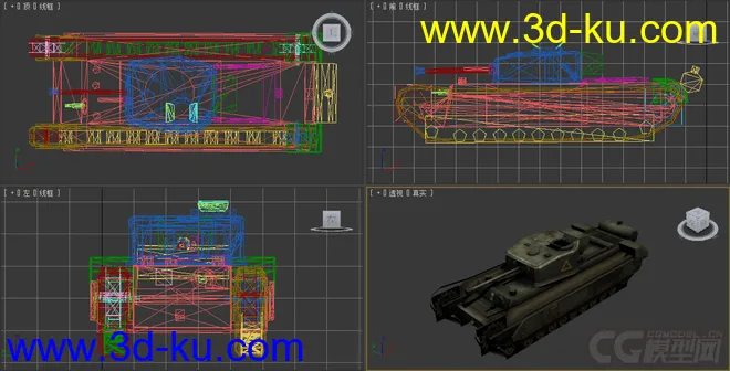 [全套军事模型]中型坦克系列独立分包Obj+贴图+MAX2012下载（不断更新）的图片20