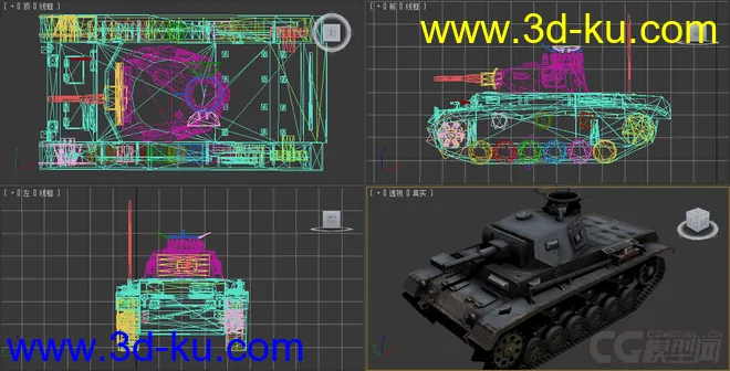[全套军事模型]中型坦克系列独立分包Obj+贴图+MAX2012下载（不断更新）的图片24
