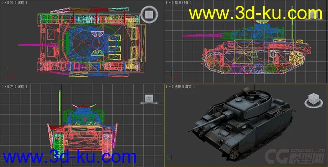 [全套军事模型]中型坦克系列独立分包Obj+贴图+MAX2012下载（不断更新）的图片26