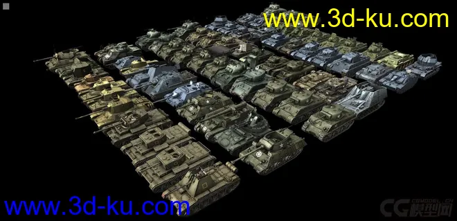 [全套军事模型]中型坦克系列独立分包Obj+贴图+MAX2012下载（不断更新）的图片28
