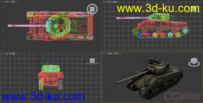 [全套军事模型]中型坦克系列独立分包Obj+贴图+MAX2012下载（不断更新）的图片29