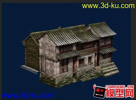 江南小镇游戏场景场景模型的图片1