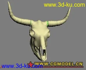 一个牛头骨模型的图片1