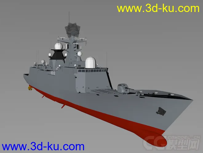 054a 护卫舰  c4d模型的图片2