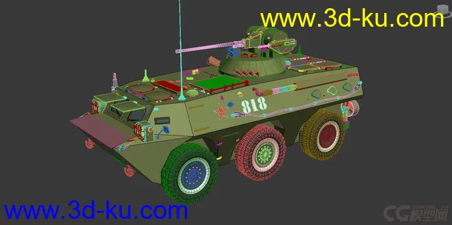 解放军zsl92轮式步兵战车模型的图片3