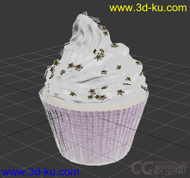 纸杯蛋糕  雕刻模型 非常写实 真实 还可以当冰激淋模型的图片2