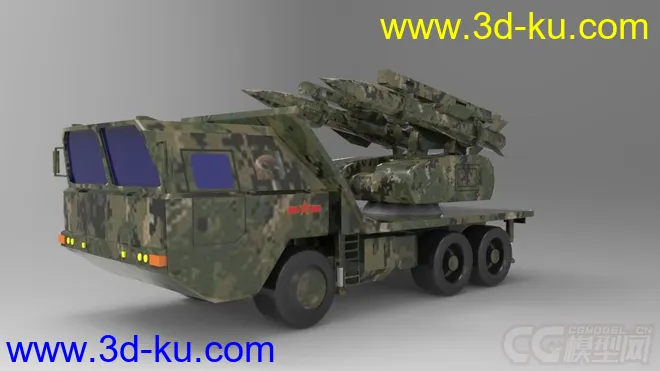 红旗 12 防空导弹发射车模型的图片1