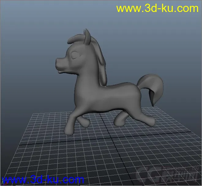 原创小马3D打印stl模型雕琢的图片1