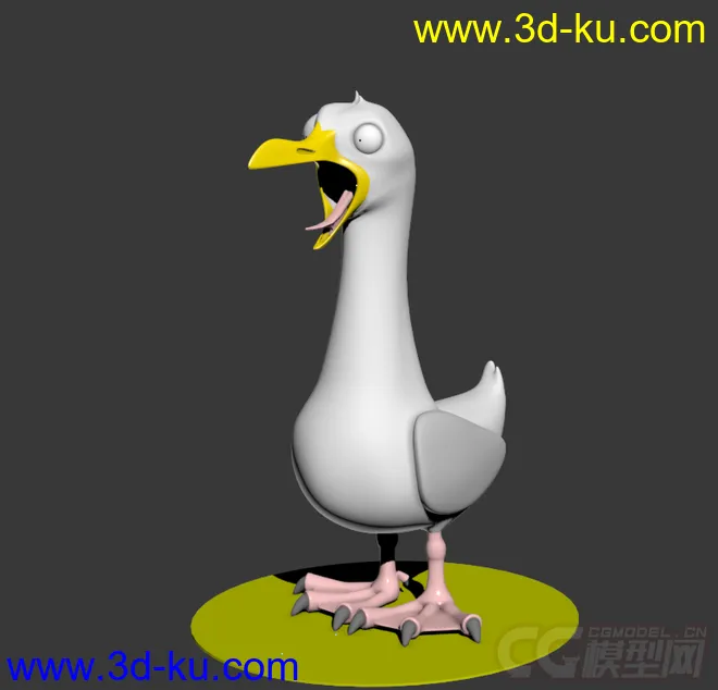 卡通海鸥 q版海鸥 cartoon seagull模型的图片1