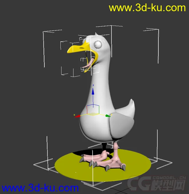 卡通海鸥 q版海鸥 cartoon seagull模型的图片2