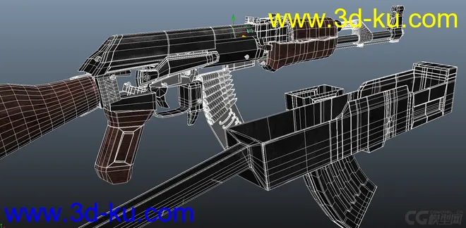 AK47有材质精模模型的图片5