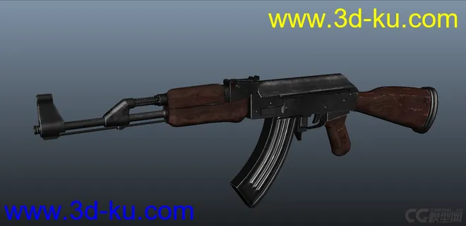 AK47有材质精模模型的图片6