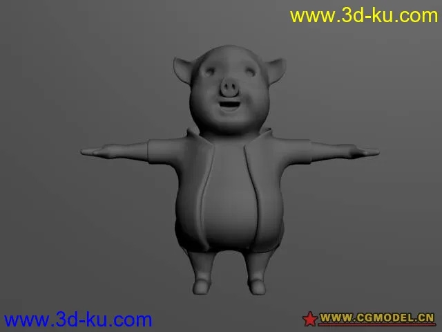 精模自己做的可爱猪猪模型的图片1