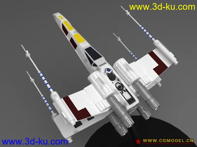 星球大战盟军X战机模型带完成的视频动画（含音效）的图片3