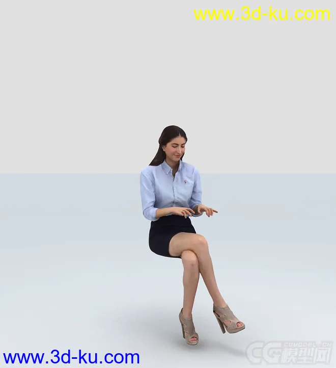 （女）人物整理7 现代女人 办公室女人模型的图片3