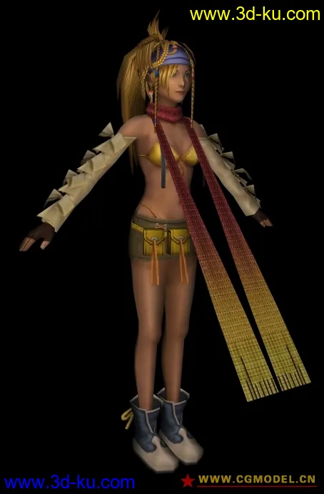 最终幻想尤娜OBJ模型的图片1