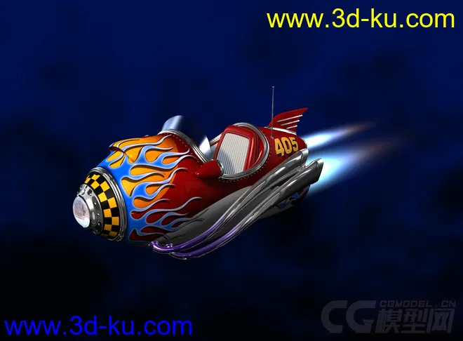 卡通宇宙飞船 卡通飞船模型的图片4