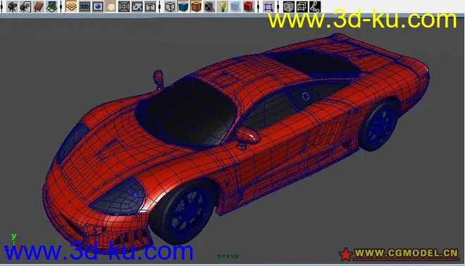 超酷的-法拉利跑车-红色跑车高模模型的图片2