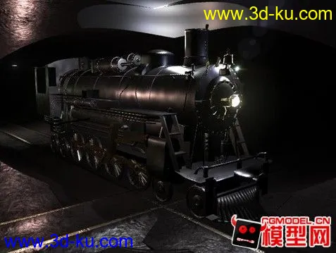 maya蒸汽机车模型的图片1