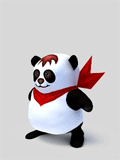 一只低模卡通熊猫模型的图片1