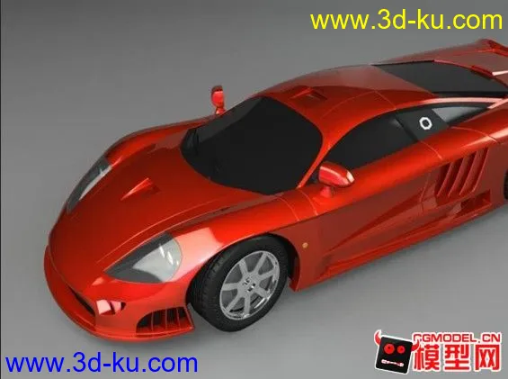 MAYA 带材质 红色跑车 教程中的素材模型的图片1