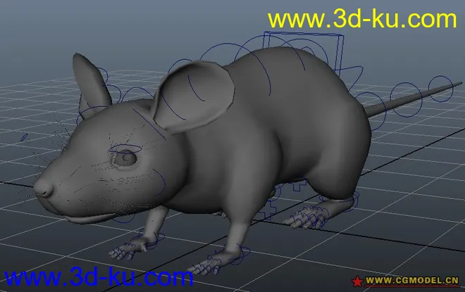 maya小白鼠模型 带绑定的图片2