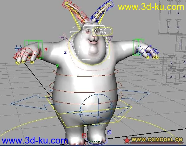 带绑定带贴图的大兔子模型的图片1