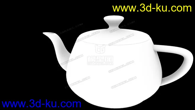 简易小茶壶茶壶，四边面模型的图片1
