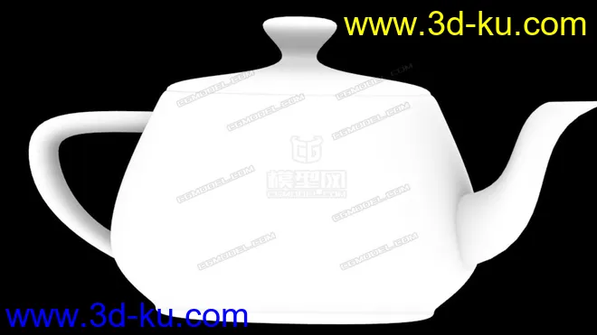 简易小茶壶茶壶，四边面模型的图片3