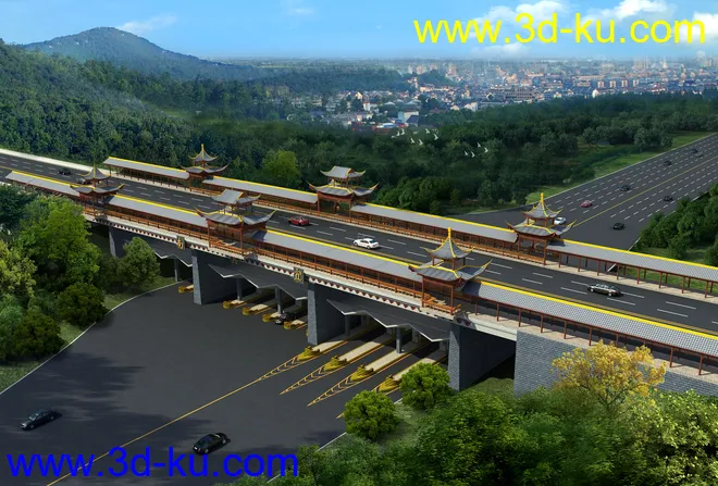 大桥 桥 立交桥  场景 模型下载  max 城市 蓝天的图片10