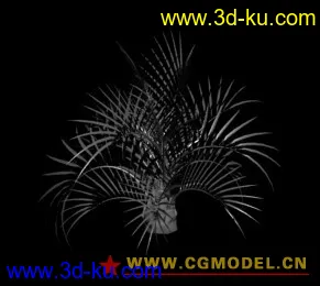 热带灌木3D模型的图片1