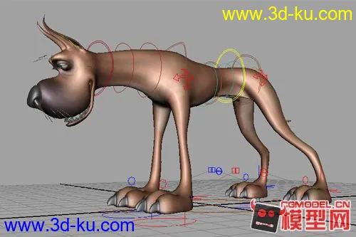可爱大丹狗1只,绑定,材质模型的图片1