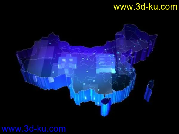 中国地图模型的图片2