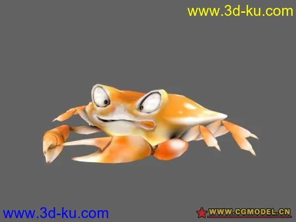 卡通螃蟹，简模，已经绑定动画模型的图片1