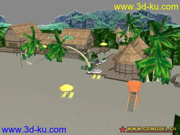 游戏场景-沙滩模型的图片1